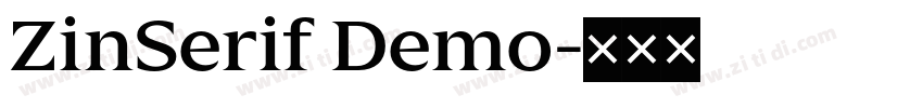 ZinSerif Demo字体转换